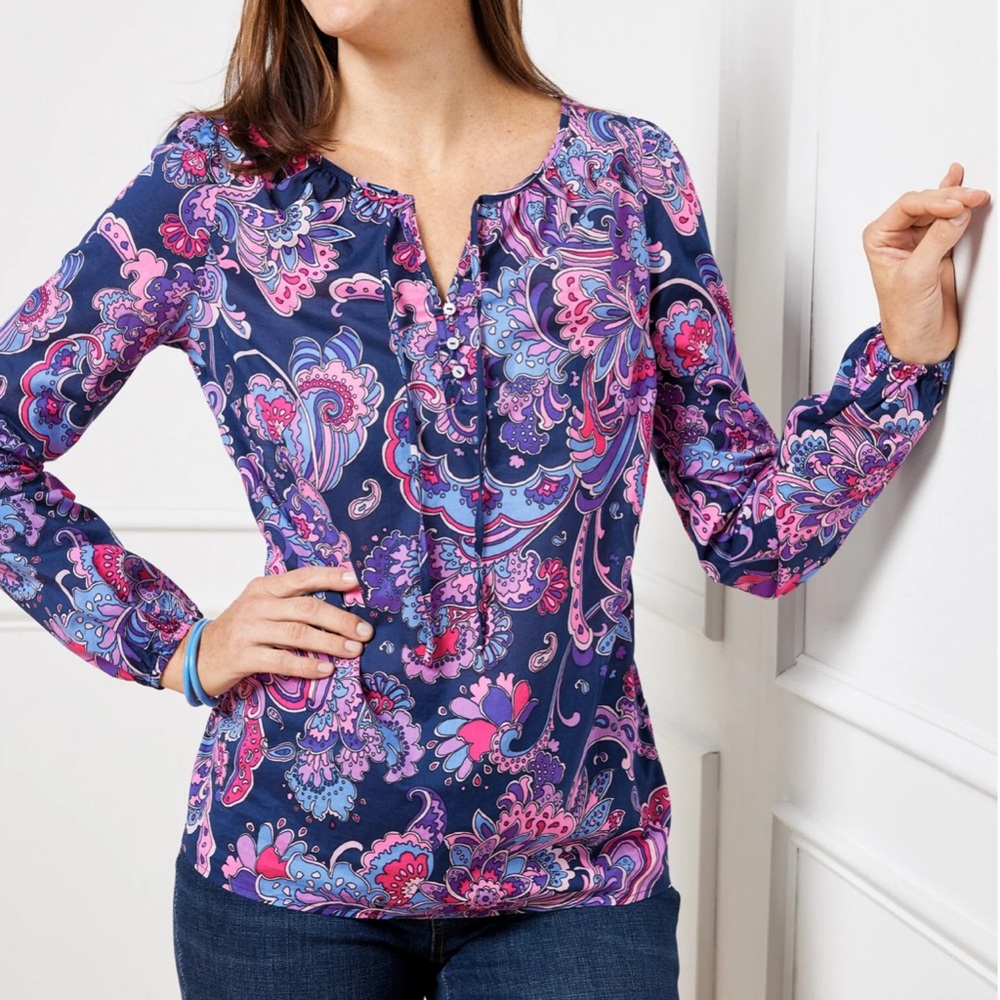 New Talbots blouse cotton blend, Medium size